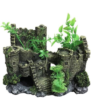 Slocme Medieval Harz Castle Aquarium Decoration | Unique Castle Landscape Ornament & Betta Shelter - Buy Online on GoSupps.com