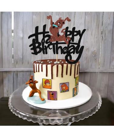 Brown Dog Cake Topper Glitter Cute Cartoon Dog Birthday Cake Decorations for Girls Boys Dog Party Decorations Birthday Party Supplies - Buy Online on GoSupps.com