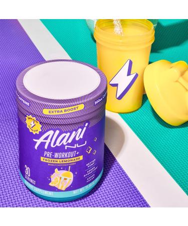 Alani Nu Pre Workout+ Powder Frozen Lemonade Extra Boost Sugar Free 300mg Caffeine L-Theanine Beta-Alanine Citrulline 30 Servings FROZEN LEMONADE 13.8 Ounce (Pack of 1) - Buy Online on GoSupps.com