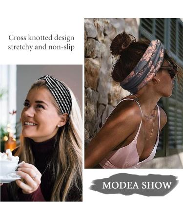 Women's Multi-Coloured Boho Headbands - 6 Pack Elastic Hair Bands for Yoga & Sports - Buy Online on GoSupps.com