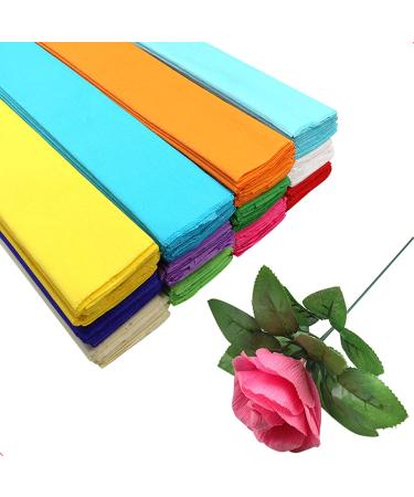 Premium Crepe Paper Party Streamers - 21 Assorted Colors - Large 20 x 3.2Ft per Sheet - Ideal for DIY Flowers, Crafts, Gift Wrapping - Perfect for Birthday, Wedding, and Party Decorations - White - Buy Online on GoSupps.com