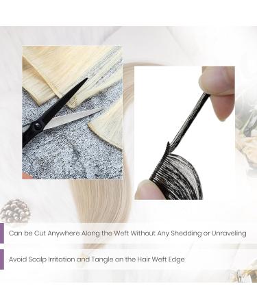 LAAVOO Virgin Remy Human Hair Extensions - Black 50cm 25g Sew-in Tress for Natural Looks - Buy Online on GoSupps.com