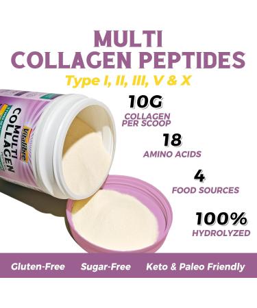 Vitalibre Multi Collagen Peptides 180 Caps and Multi Collagen Peptides Powder 8oz - Buy Online on GoSupps.com