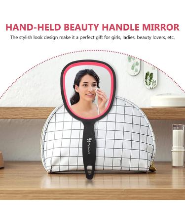 Portable Black Handheld Mirror with Handle - Mpowtech Travel Mirror for Kids & Makeup - Lightweight and Easy to Use - 6.1 L x 2.95 W - Buy Online on GoSupps.com