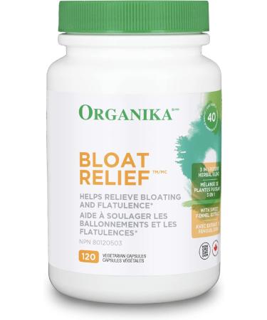 Organika Prebiotic + Probiotic Powder 3 G X 14 Sachets and Bloat Relief (Herbal Blend) - 120 vcaps Powder + Organika Bloat Relief - Buy Online on GoSupps.com