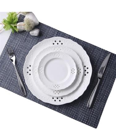 Serving Plates Hollow Out Dessert Plate White Disc Home Kitchen Restaurant Coffee Shop Flat Plate Ceramic Fruit Plate Round Dinner Plate for Appetizer Dinner and Desserts (Size : CH) Small - Buy Online on GoSupps.com