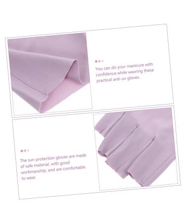 FRCOLOR Gel Nail Gloves 2 Pairs pink gloves nail art UV gloves sun protection gloves for women nail art supplies manicure gloves anti UV nail UV gloves manicure UV gloves nail lamp Nylon - Buy Online on GoSupps.com