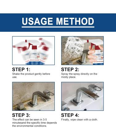 2PCS Mildew Cleaner Foam Mold and Mildew Remover Spray Effective Mould Remover Spray Multi-Purpose Foam Cleaner Bathroom Mould Remover Spray Mould Prevention Spray Mould Removers Black Mould Spray - Buy Online on GoSupps.com