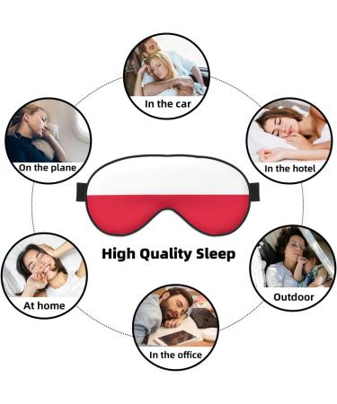 Buy Silky Polish Flag Sleep Masks | Soft Satin Eye Cover for Travel & Naps - Unisex Sleep Blindfold - Buy Online on GoSupps.com