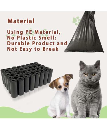 600PCS AiTodos Dog Poop Bags - Black Polyethylene Dog Bags (40 Rolls, 15 Bags per Roll) - Portable and Suitable for Leaving the House - 30*21.5 cm - Dog Toilet Bags - Buy Online on GoSupps.com