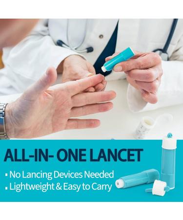 LotFancy Safety Lancets 30G 100 Count - 1.8mm Depth, All-in-One Sterile Lancets for Blood Glucose Testing - Disposable, No Lancing Device Needed - Buy Online on GoSupps.com