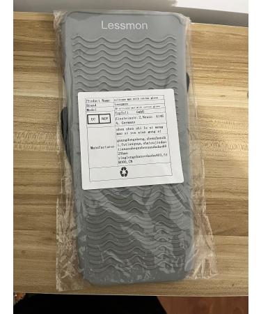 Heat-Resistant Mat Bag & Gloves for Hair Styling | 28.5cm x 14cm | Ideal for Curls & Smoothing Tools - Gray - Buy Online on GoSupps.com