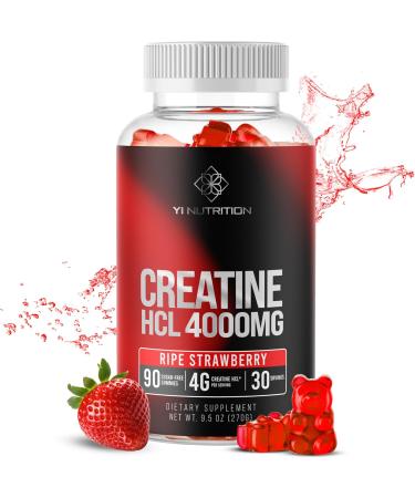 Creatine HCL Gummy - World's First 4000MG Creatine HCL Gummies 90 Count (90 Count) 90 Count (Pack of 1) - Buy Online on GoSupps.com