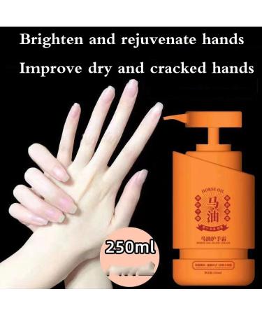 Anti-Dryness Moisturizing Horse Oil Hand Cream Horse Oil Hand Cream for Hands Feet Long Lasting Hydration Keep Hands Soft and Smooth 250 ml - Buy Online on GoSupps.com