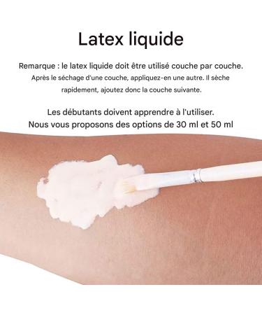 Liquid Latex Makeup | 50ml Liquid Latex Cosmetic Product - Realistic Material for Scars Halloween Makeup Themed Events and Photography Models - Buy Online on GoSupps.com