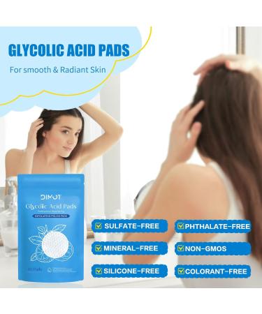 Glycolic Acid Pads 2PCS 10% Advanced Pure Glycolic Acid & 2% Salicylic Acid Exfoliating Peel 80 Pads for Face with Deep Cleaning Effect Reduces Blackheads Keeps Skin Smooth - Buy Online on GoSupps.com
