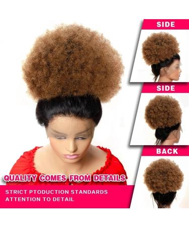 Ponytail Extension Afro Puff Drawstring Ponytail Extension for Black Women Short Human Hair Ponytail Afro Curly Ponytail Extension Clip in Remy Hair Ponytail Hairpiece Ponytail Hairpiece for Women ( 8inch 60g #30 - Buy Online on GoSupps.com