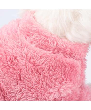 X-Small Pink Dog Sweater Coat Pajamas Christmas Apparel for Small Medium Dogs - Soft Warm Holiday Outfits - Buy Online on GoSupps.com