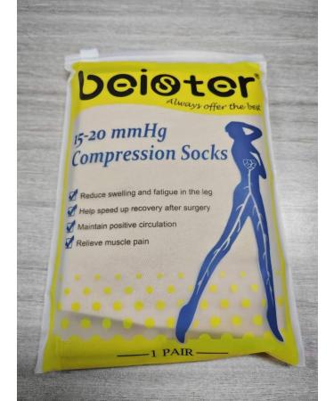 Beister 15-20 mmHg Open Toe Medical Compression Stockings | Thigh High Support for Varicose Veins & Edema | Silicone Band | Beige Large - Buy Online on GoSupps.com