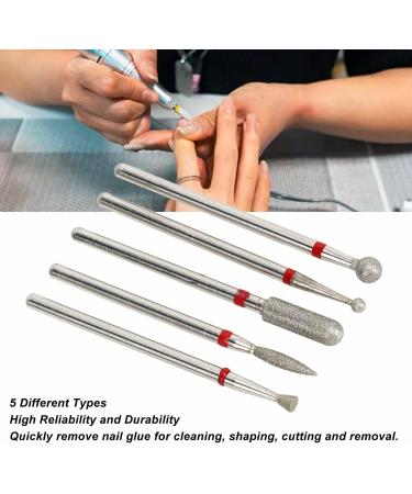 5 Type Nail Art Manicure Drill Bits Nail Drill Bits Pedicure Manicure Grinding Head Portable Polishing Accessory Bits Set for Nail Art Manicure - Buy Online on GoSupps.com