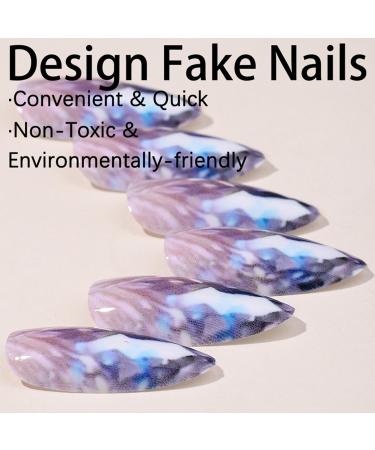 3D Press on Nails Medium Stick on Nails Acrylic Fake Nails - Rhombus Crystal Fake Nail Kit Available in 12 Sizes for Lovers - Buy Online on GoSupps.com