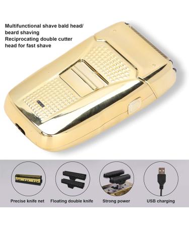 Electric for Men Cordless Rechargeable Mens Electric Shavers | Reciprocating Shaving Design | Comfortable Fit to The Contours of The Face | Clean Without Residue (Gold)-Gift for Father/Husband - Buy Online on GoSupps.com