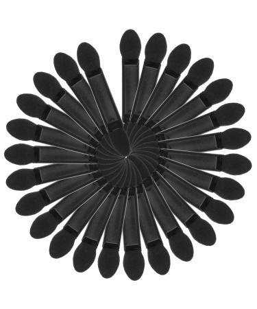 WOONEKY 100pcs Makeup Eyeshadow Brush Makeup Eyeshadow Sponge Double Ended Makeup Brush Makeup Sponge Black
