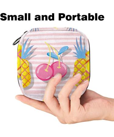 Buy Pineapple Cherry Fruit Bags & Large Menstrual Cup Zipper Bags - Stylish Storage for Women | Multicolored Period Inserts Panty Liners & Tampons - Buy Online on GoSupps.com