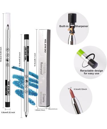 YES.EYE DO Gel Eyeliner Waterproof Smudgeproof Retractable Eyeliner Gel with built-in sharpener Colored Glitter Eyeliner Highly Pigmented and Creamy (Ocean) - Buy Online on GoSupps.com