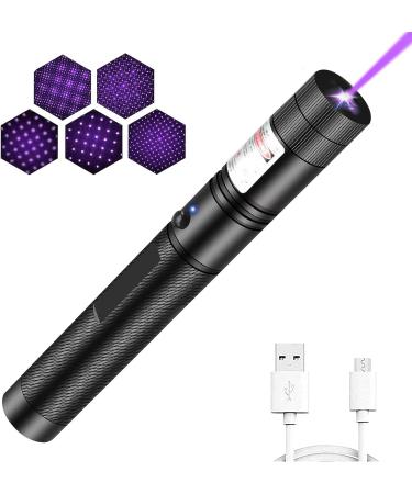 YEHUOT Long Range Tactical Blue Purple Laser Beam Flashligh with USB Charging,Adjustable Focus Light Pointer for Night Astronomy Outdoor Camping and Hiking - Buy Online on GoSupps.com