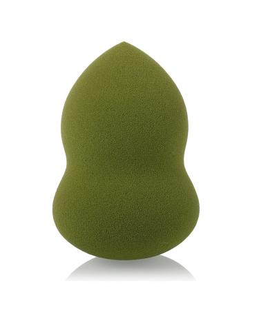 Makeup Sponge 1Pc Cosmetic Puff Powder Puff Smooth Women's Makeup Foundation Sponge Beauty To Make Up Tools & Accessories Water-drop Shape Makeup Sponge Holder(Gourd Green)