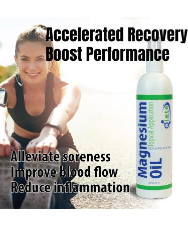 elete Pure Magnesium Oil Spray Big 12oz Bottle Magnesium Oil for Feet Legs Muscle Cramps and Soreness Accelerate Workout Recovery (Extra Large - 12 Oz) 12 Fl Oz (Pack of 1) - Buy Online on GoSupps.com