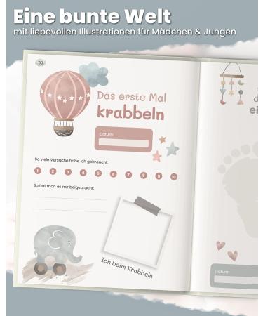 Buy Baby Album - The First Year Reminder Book for Boys & Girls | Colorful Photo Albums for Babies - Perfect Gift!   - Buy Online on GoSupps.com