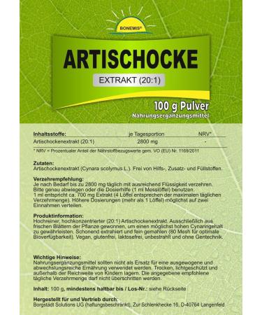 Buy Bonemis Artichoke Extract 20:1 | Premium Quality Vegan Powder 100g - No Additives - International Shipping Available - Buy Online on GoSupps.com