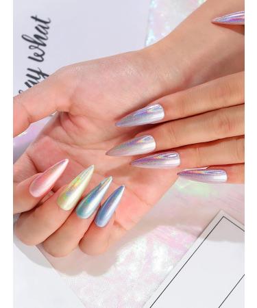 Bishengyf Chrome Nail Powder - Metallic Mirror Effect & Iridescent Glitter for Stunning Glazed Donut Nails - Buy Online on GoSupps.com