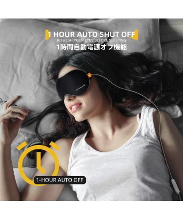 Silk Heated Eye Mask for Dry Eyes - Reusable and Fast-Heating with Temperature Control - Relieve Eye Fatigue and Puffy Eyes - Black - Buy Online on GoSupps.com