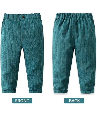 Volunboy Baby Boys Formal Waistcoat Outfit Wedding Suit 4 PCS Set 12-18 Months Green | Toddler Gentleman Shirt + Vest + Bow Tie - Buy Online on GoSupps.com