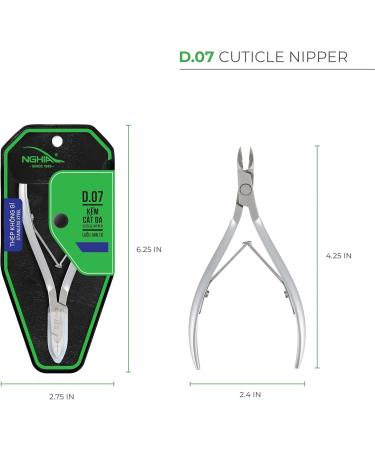 NGHIA Cuticle Nipper D-07 JAW 16 | Stainless Steel | Sharp & Durable | Ergonomic Design for Salons & Home Use | Grey Plated - Buy Online on GoSupps.com