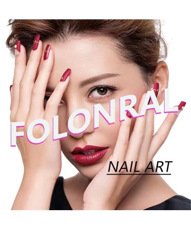 Coffin Press on Nails - Long Orange Glitter Acrylic Nails with Maple Leaves & Diamond Charms | 24Pcs Fall False Nails for Women - Buy Online on GoSupps.com