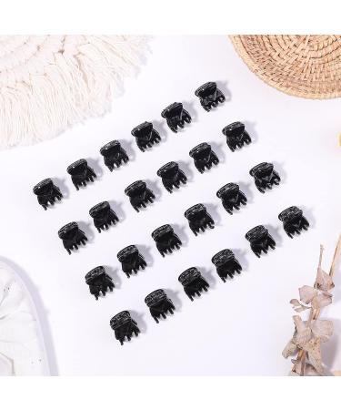 120PCS Mini Hair Claw Clips - Strong Hold Acrylic Tiny Clamps for Thin Hair | Black - Buy Online on GoSupps.com