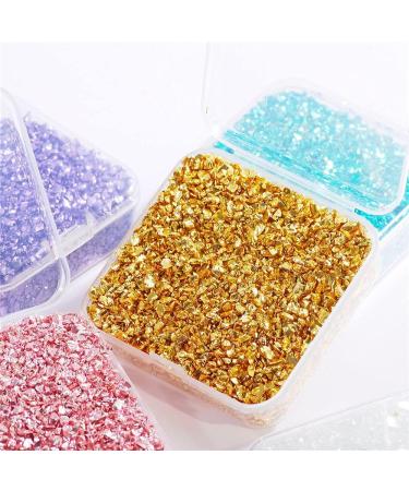DIY Manicure Sparkly Irregular Mirror Nail Foils Luxury Nail Sequins Nail Glitter Flakes(rose red) - Buy Online on GoSupps.com
