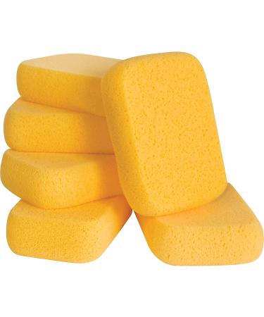 QEP 70005Q-6D X-Large Grouting Cleaning Sponge 7.5x5.5x1.875 - 6 Pack Yellow - Buy Online on GoSupps.com