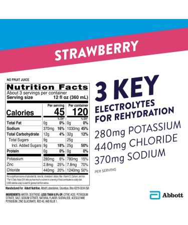 Pedialyte Electrolyte Solution Strawberry Hydration Drink 1L (33.8 Fl Oz) - Pack of 1 - Buy Online on GoSupps.com