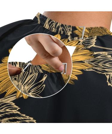 Waterproof Barber Cape - Sunflower & Cheetah Haircut Bib | Unisex Hair Cutting Cape for Men - International Shipping Available - Buy Online on GoSupps.com