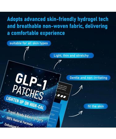 AYOJOY GLP-1 Patches for Women & Men - Natural Ingredients with Berberine L-Glutamine-blue-30PCS-blue - Buy Online on GoSupps.com