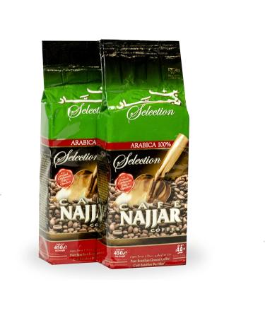 Najjar Arabica 100% caf moulu avec la cardamome 4 x 450 Gr/Najjar Cardamom Lebanese Grind - 4 Coffee Packs of 450 Gms each - Economical Value Pack - Buy Online on GoSupps.com