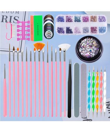 POPETPOP 1 Set Nail Art Pen Kit Nail Art Liner Nail Painting Tools Nail Art Brush Drill Painted 20X2X1CM - Buy Online on GoSupps.com