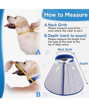 Boomaker Extra Soft Dog Cone Alternative After Surgery Breathable Dog Cones for Large Medium Small Dogs Lightweight Dog Recovery Collar for Pet Adjustable E-Collars for Dog Elizabethan Collar (XL) XL Grey - Buy Online on GoSupps.com