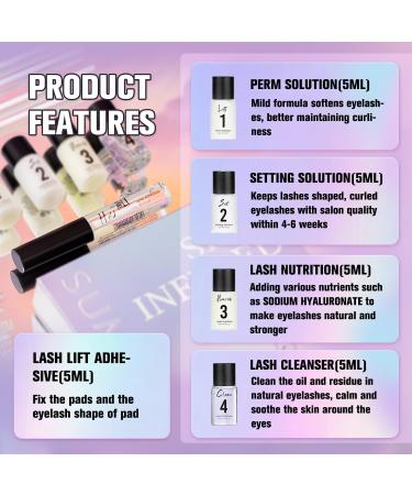 Lash Lift Kit - Professional & Beginner-Friendly Eyelash Perm | Salon-Quality Results | 5x5ml - Buy Online on GoSupps.com