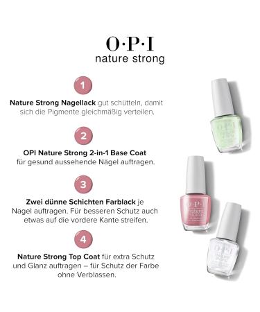 Opi Nature Strong Vegan Nail Polish Eco-Friendly Nude Tones | Up to 7 Days Wear | Sustainable Ingredients - Buy Online on GoSupps.com